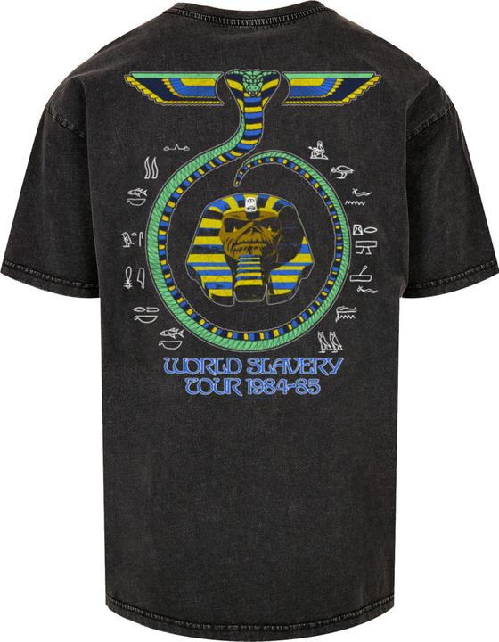 Produktbild Merchcode Powerslave - World Slavery Tour Acid Washed Oversize Tee - 190087 (S)