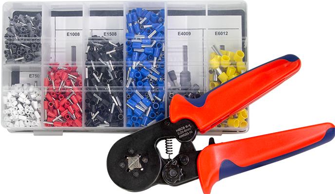Actual product image LogiLink Wire end ferrule crimping pliers incl. 1200 wire end ferrules (180 mm)