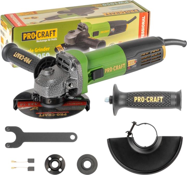 Procraft PW1050 Smerigliatrice angolare 850 watt 125 mm (125 mm)