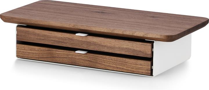 Image du produit Oakywood Étagère de bureau Mini support d'écran peu encombrant avec tiroir