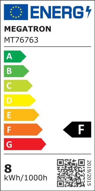 Energy Label Megatron LED module Koin dim D50 MT76763 7,6W 620lm 3000K Ra97 incl. driver (620 lm)
