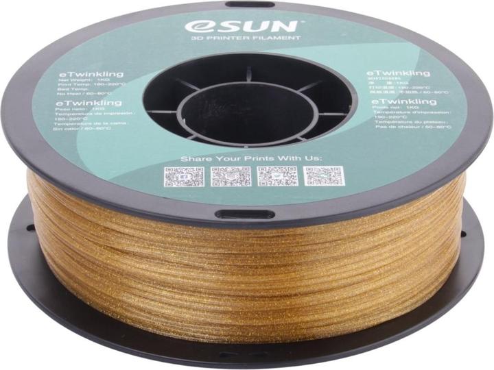 Produktbild eSUN ETWINKLING 1,75mm GOLD 1kg 3D FILAMENT (PLA, 1.75 mm, 1000 g)