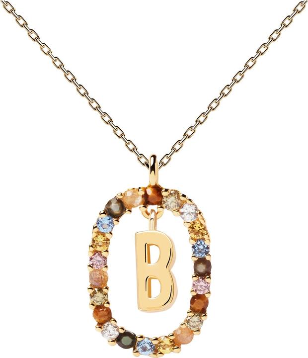 Pd Paola Nuova collana di lettere B (Argento 925, 50 cm)
