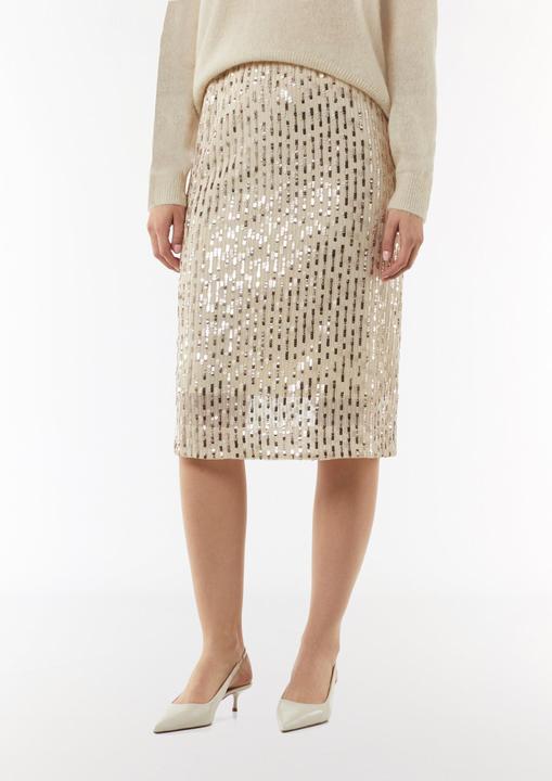 Image du produit Comma Rock Antaillierter Mesh-Rock mit Jerseyfutter (38)