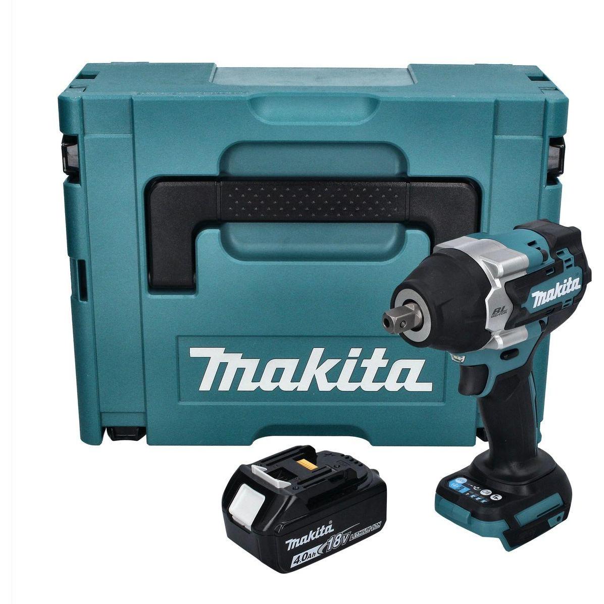 Thumbnail - Makita, Bohrmaschine + Akkuschrauber, DTW 701 M1J Akku Schlagschrauber 18 V 700 Nm 1/2" XPT Brushless + 1x Akku 4,0 Ah +...