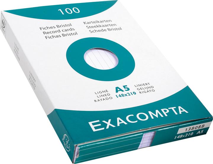 Actual product image Exacompta Index cards (A5, 205 g/m², 100 x)