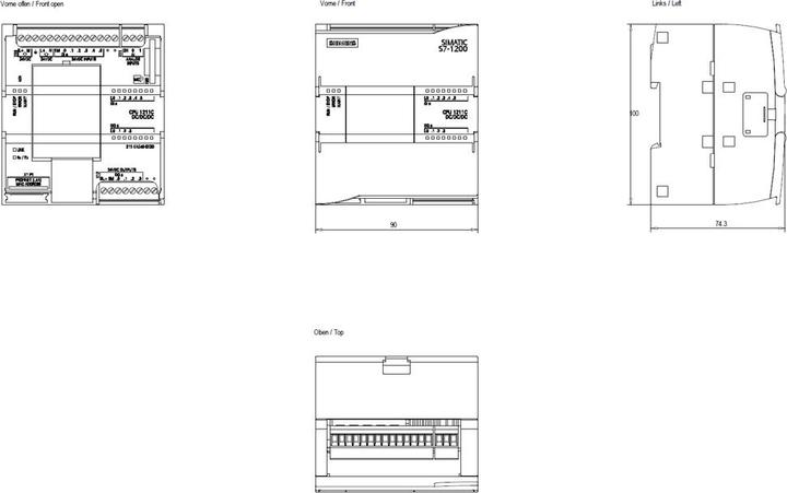 Produktbild Siemens SIMATIC S7-1200 CPU 1211C, DC/DC/DC