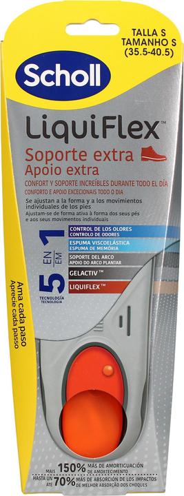 Actual product image Scholl LiquiFlex Insoles Reinforced Support Women's Footwear Size 5.5-7.5 with Memory Foam and Arch