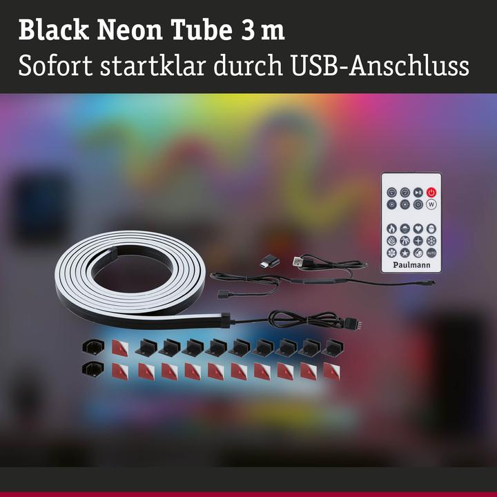 Immagine prodotto Paulmann Tubo flessibile EntertainLED Nero Neon (RGB, 300 cm, Interno)