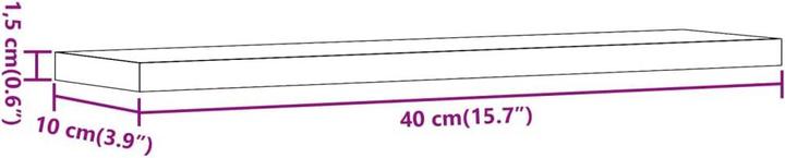 Immagine prodotto vidaXL Wandregale 4 Stk. -Optik (40 x 10 x 1,5 cm)