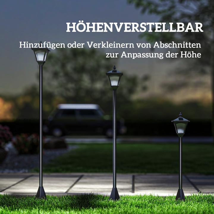 Produktbild Outsunny Solar Laterne Kunststoff Schwarz (30 lm, IP44)