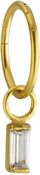 Produktbild Bijouteria Ohrpiercing (Chirurgenstahl 316L, Kristall, PVD Beschichtung (goldfarbig))