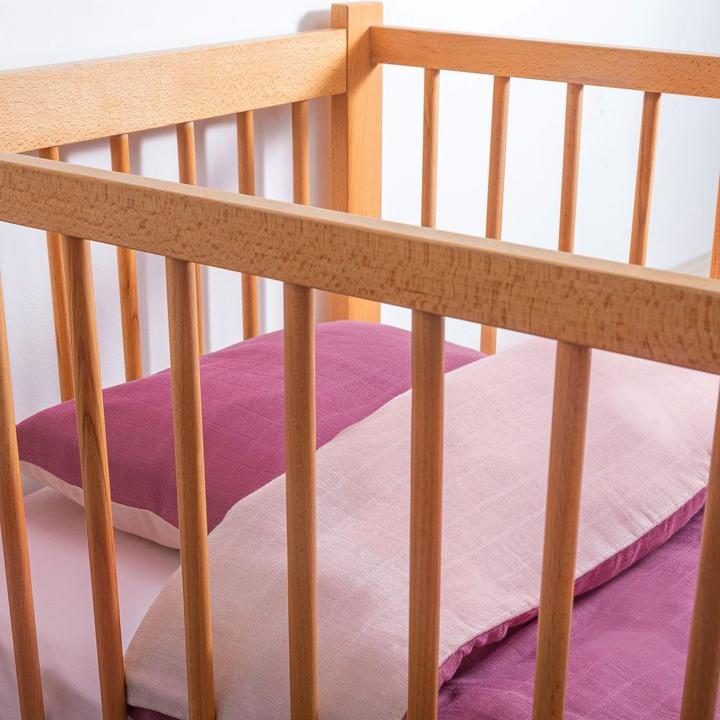 Image du produit Makian Parures de lit bébé Réversible gaze 80 x 80 / 35 x 40 cm - Orchidée (80 x 80 cm, 80 x 80 cm)