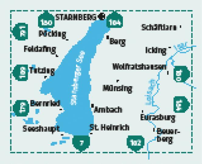 Actual product image Hiking map 793 Lake Starnberg 1:25,000