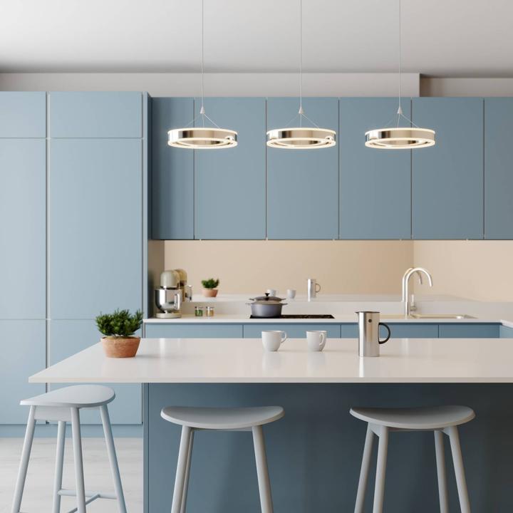 Image du produit Lucande Lyani Lampe à suspendre L115 Chrome/White (5400 lm)