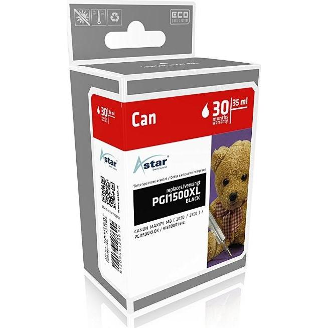 Astar, Druckerpatrone, AS15185 - Tinte auf Pigmentbasis - Schwarz - Canon - MB2050 - 35 ml - 1200 Seite (BK)