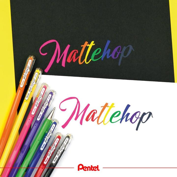 Actual product image Pentel Gel rollerball pen Mattehop (Yellow, 1x)