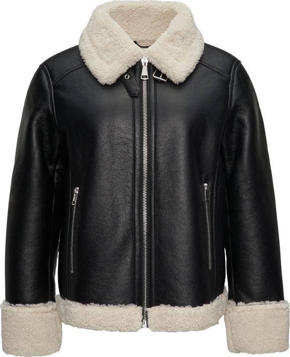 Produktbild S.Oliver Outdoor-Jacke Jacke aus Lederimitat mit Teddyplüsch (46)