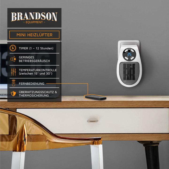 Produktbild Brandson Steckdosen Mini Heizlüfter (500 W)