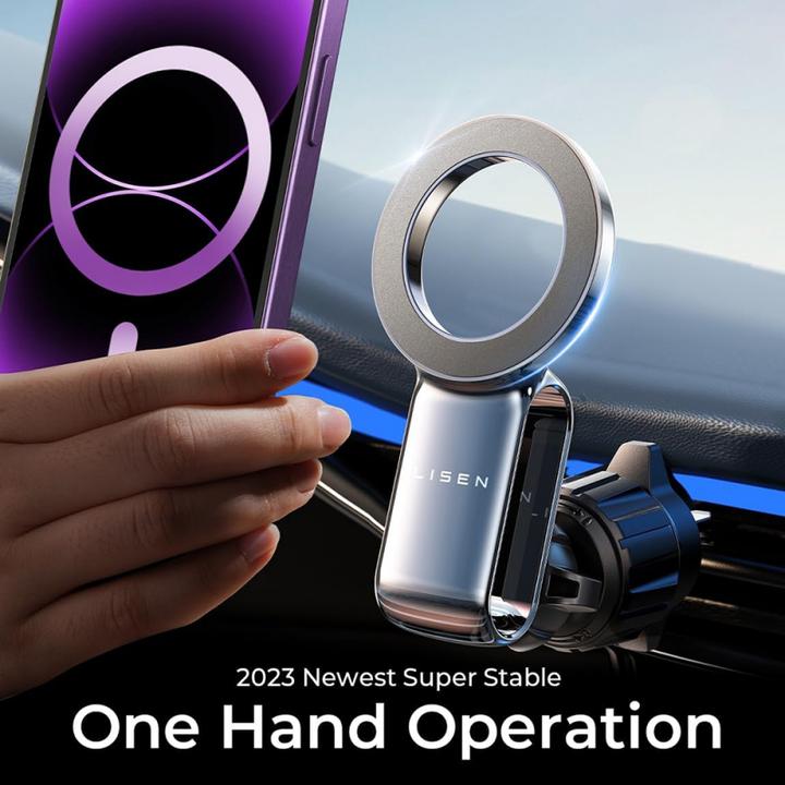 Actual product image Lisen Magnetic Car Holder Universal, Black