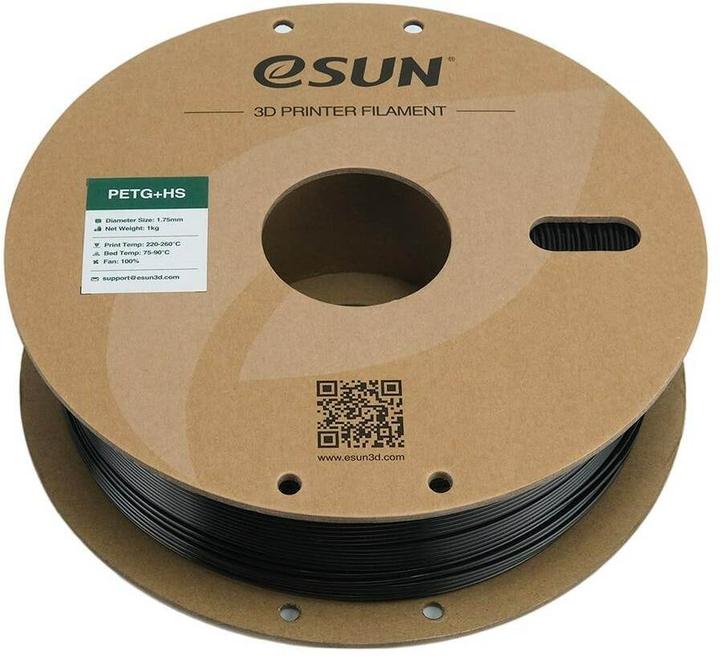 Produktbild eSUN Epetg+Hs (PETG, 1.75 mm, 1000 g, Schwarz)