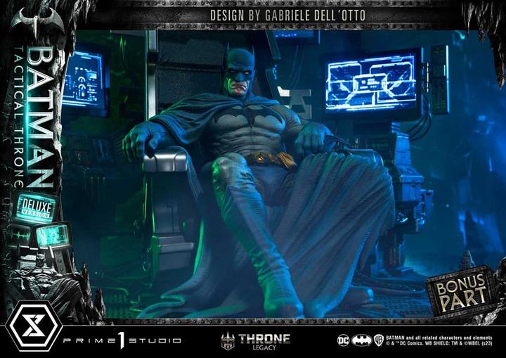 Actual product image Prime 1 Studio DC Comics statuette Throne Legacy Collection Batman Tactical Throne Deluxe Bonus Version
