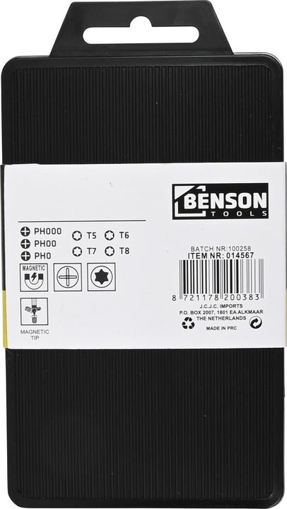 Actual product image Benson Screwdriver set precision 7 pcs