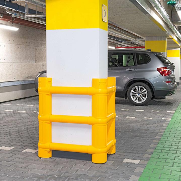 Actual product image Moravia Column protector plastic ECO, yellow, for protecting rectangular columns