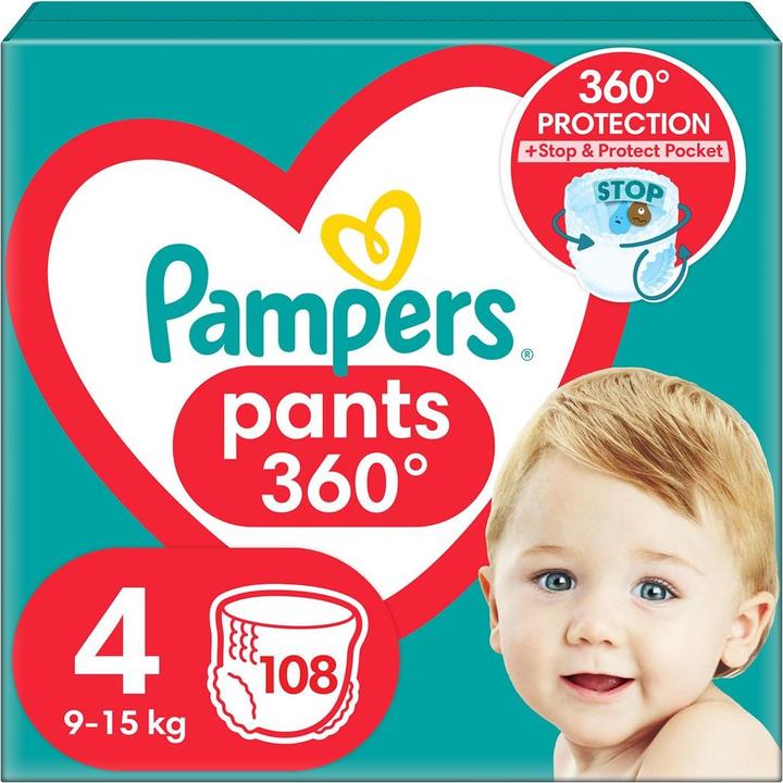 Immagine prodotto Pampers Pantaloni (Dimensione 4, Box mezzo mese, 108 pz.)