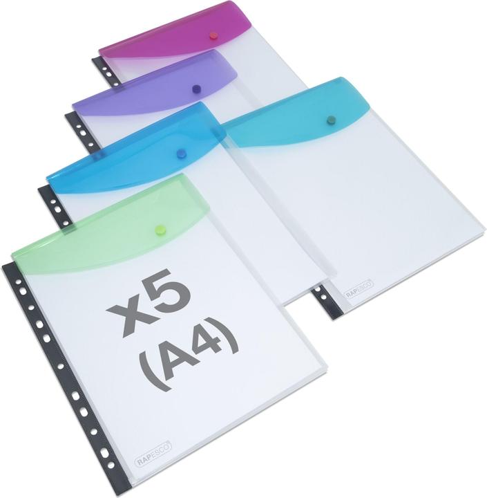 Actual product image Rapesco Document folder A4, assorted colours, 5 pieces (A4, 5 x)
