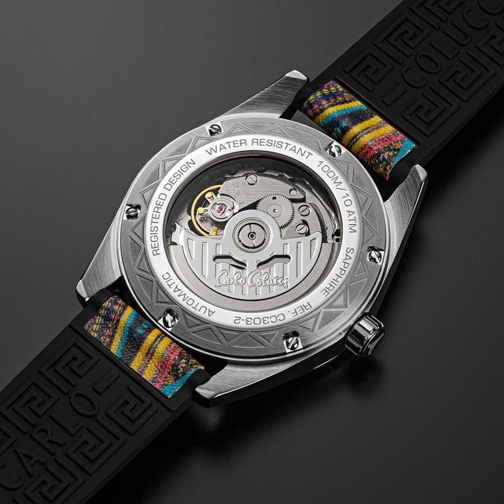 Produktbild Carlo Colucci Analoge Quarzuhr mit Silikonarmband (Analoguhr)