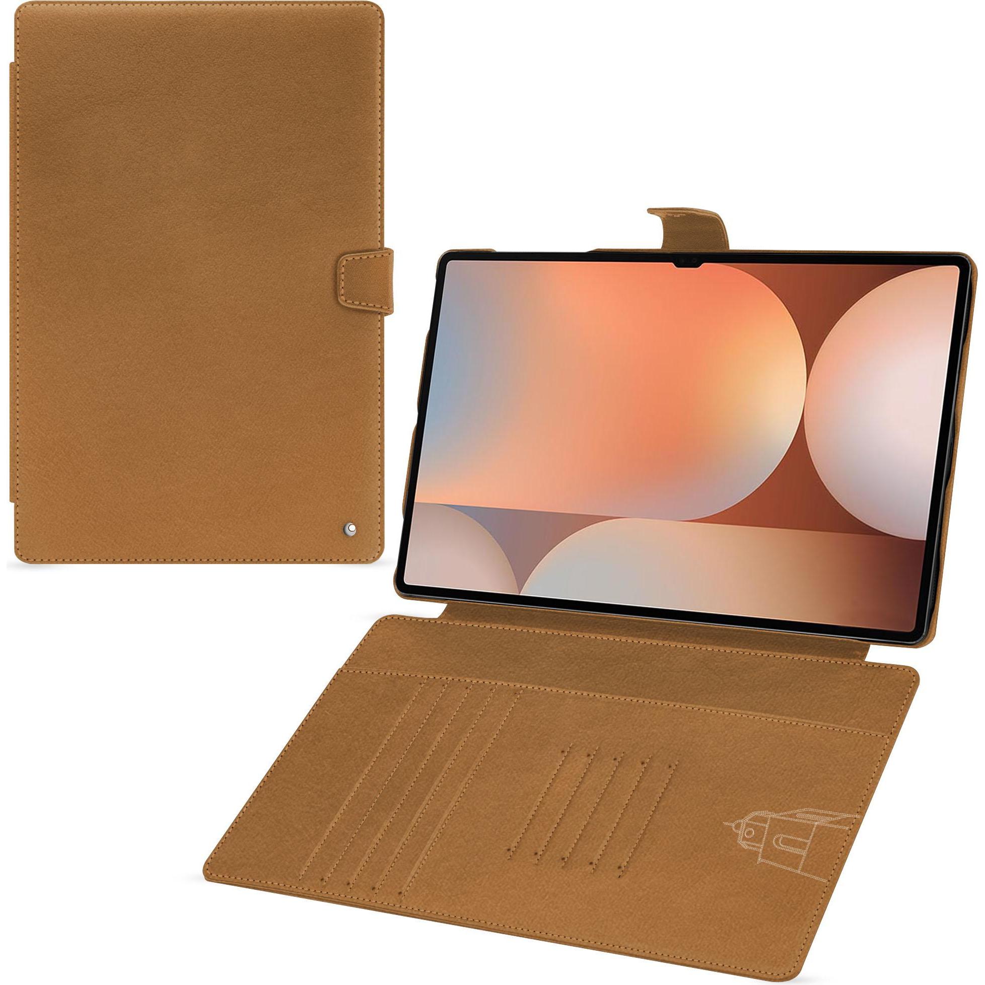 Noreve Lederschutzhülle für Samsung Galaxy Tab S10 Ultra (Galaxy Tab S10 Ultra), Tablet Hülle, Braun