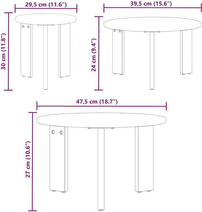 Image du produit vidaXL Rustikaler Couchtisch