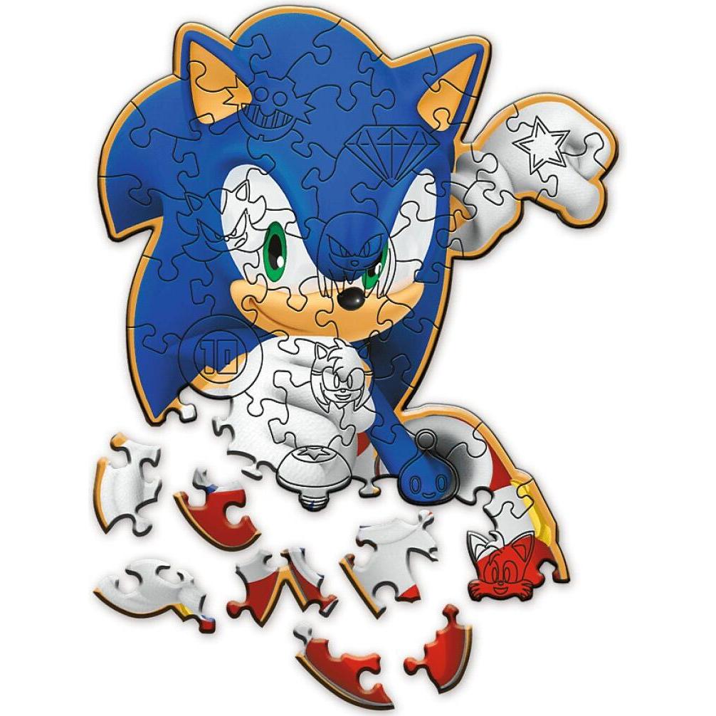 Thumbnail - Trefl Holz Puzzle Junior 50 - Sonic (50 Teile)