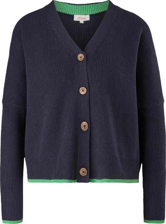 Produktbild s.Oliver Strickjacke Cardigan mit Rippstruktur (L)