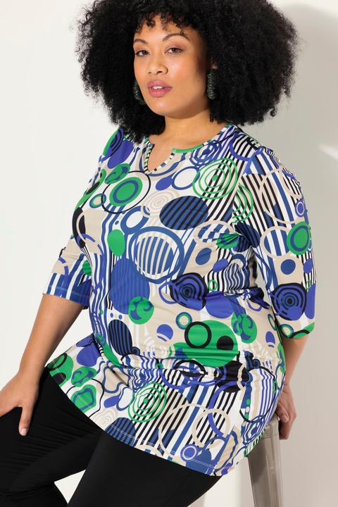 Produktbild Ulla Popken Longshirt, A-Linie, Tunika-Ausschnitt, 3/4-Arm (58)