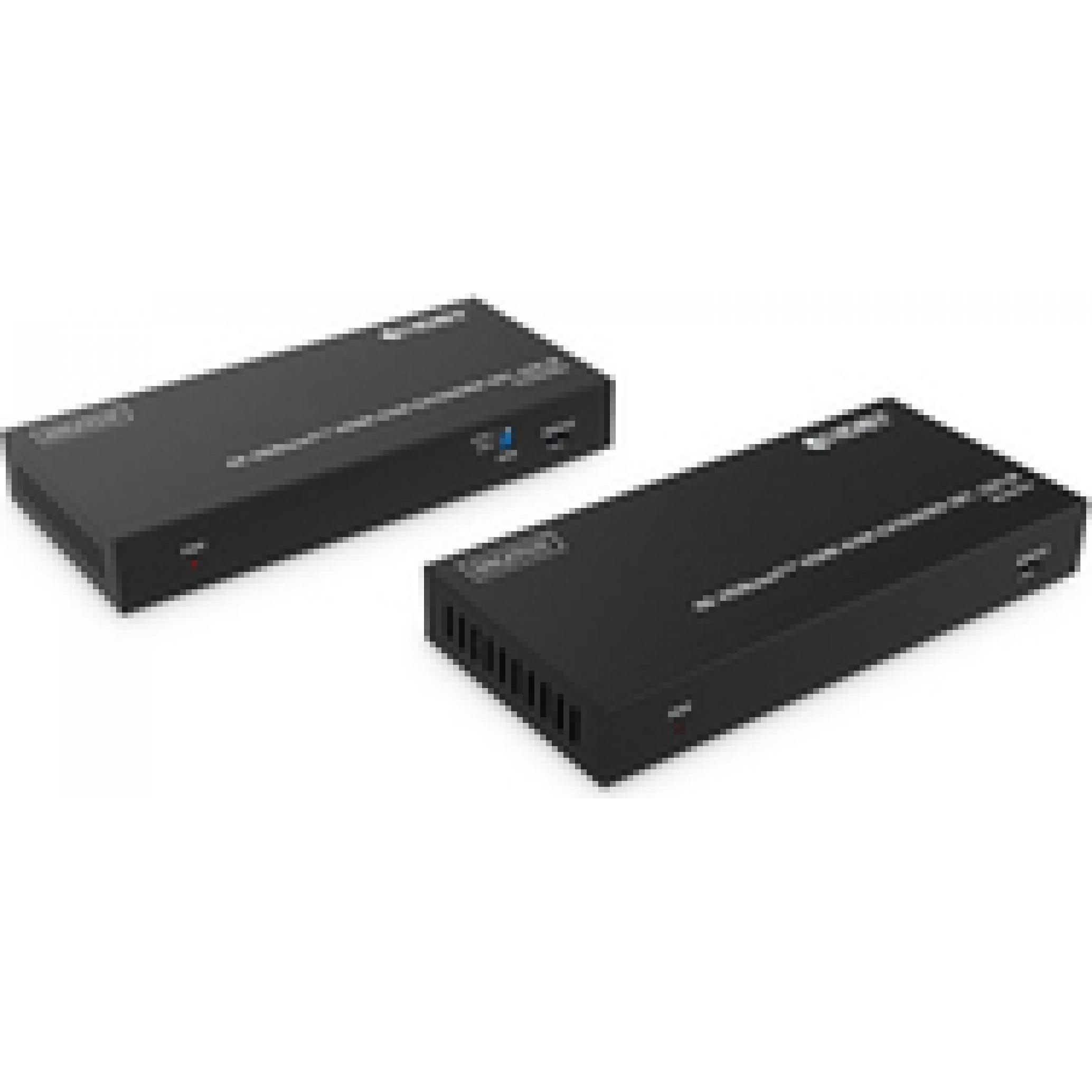Digitus 4K HDBaseT™ HDMI KVM Extender Set, 150 m, KVM Switch, Schwarz