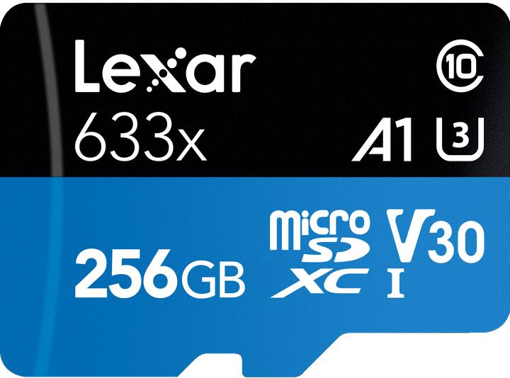 Productafbeelding Lexar High-Performance 633x microSDXC UHS-I U3 (256 GB, microSDXC, U3, UHS-I)