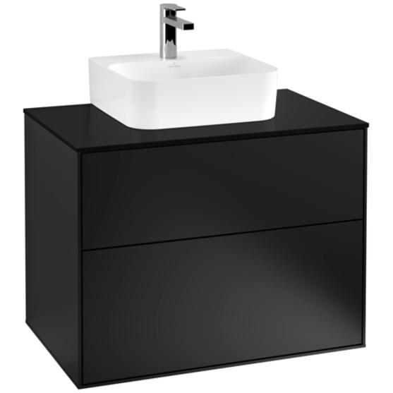 Villeroy & Boch, Waschbeckenunterschrank, V&B Waschtischunterschrank FINION 800x603x501mm AP Glas bl ma bl ma lacq. (80 ...