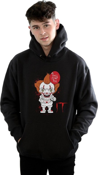 Immagine prodotto Universal Textiles Chibi You'll Float Too Felpa con Cappuccio Uomo (XL)