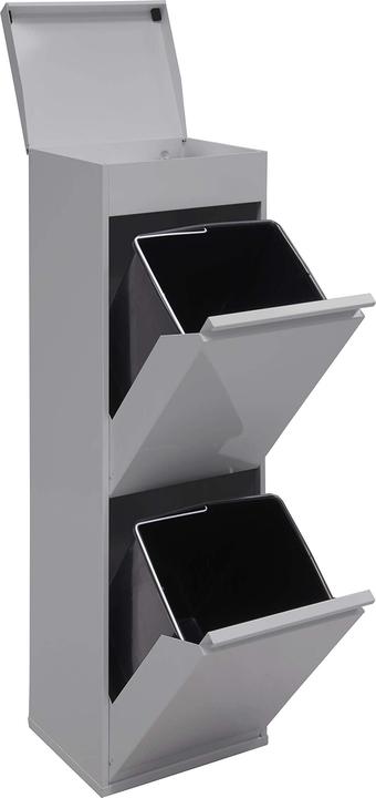 Produktbild Arregui Abfalleimer mit Griff, 2x17L (34 L), hellgrau (34 l)