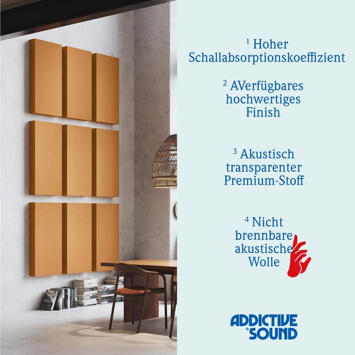 Produktbild Addictive sound Sound Schalldämmung Curry 50x50x6 (1 Stk.)