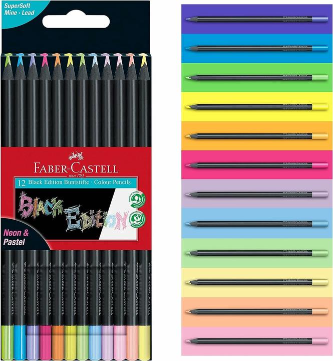 Actual product image Faber-Castell Black Edition (Multicoloured, 12 x)