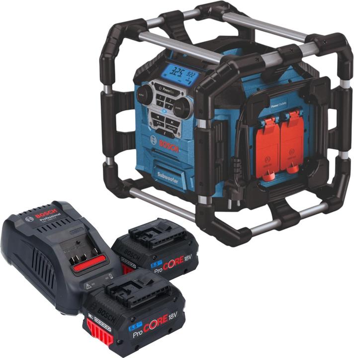 Produktbild Bosch Professional GPB 18V-5 C Professional Akku Radio 18 V Bluetooth + 2x ProCORE Akku 5,5 Ah + Ladegerät (FM, Bluetooth)
