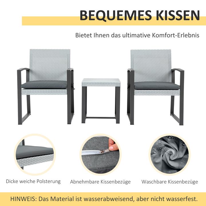 Actual product image Outsunny Garden furniture set consisting of 3 pieces