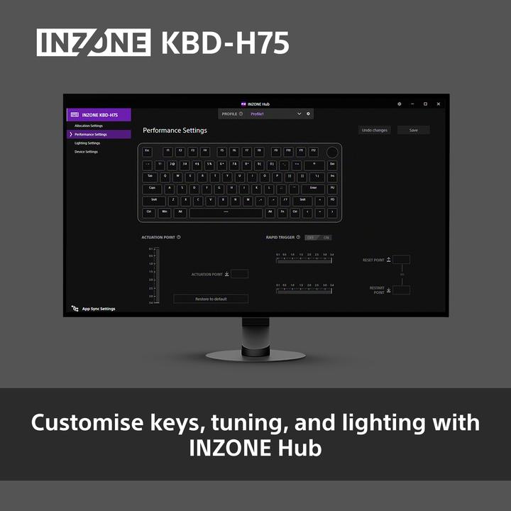 Produktbild Sony Inzone KBD-H75 (US, Kabelgebunden)