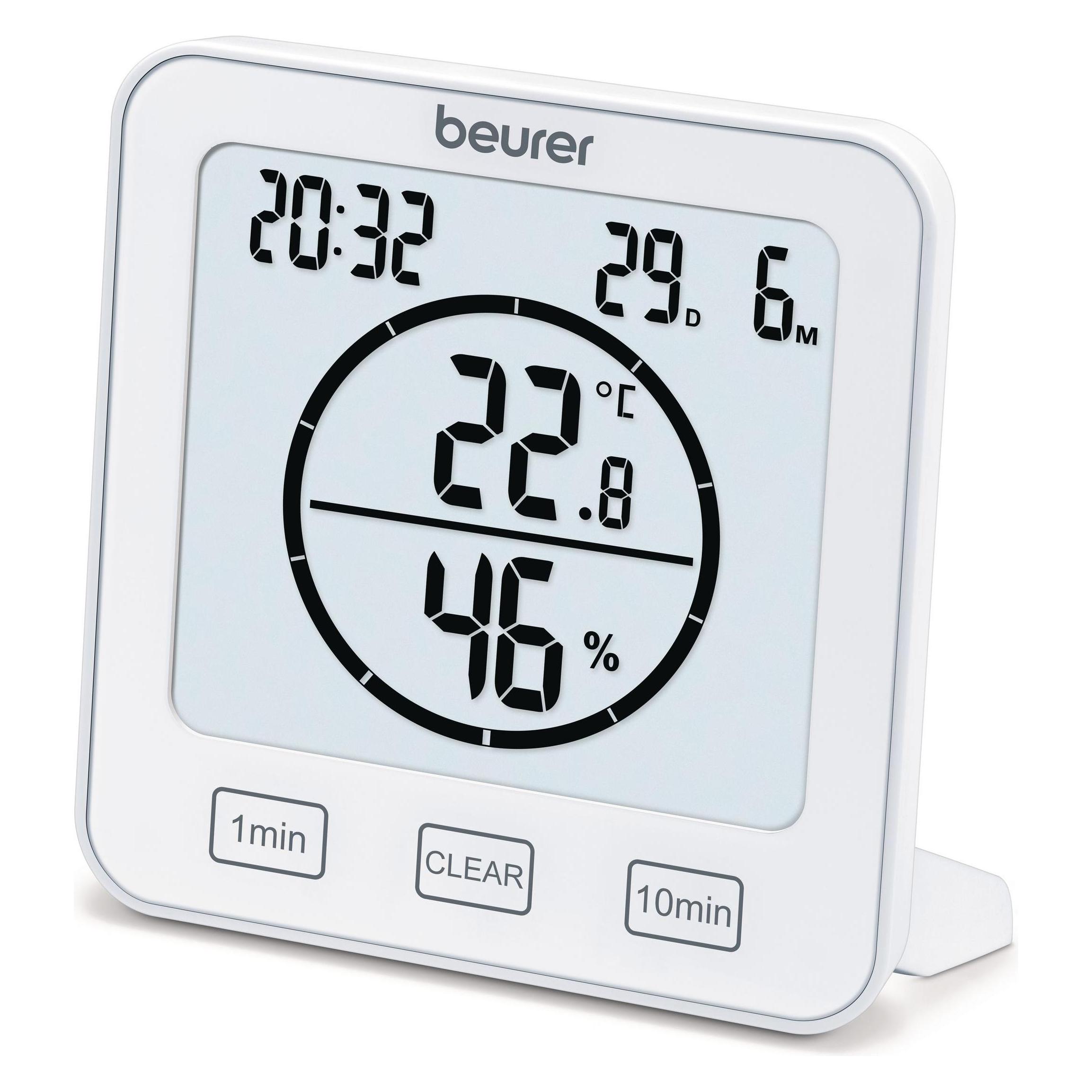 Beurer Hm 22, Thermometer + Hygrometer, Wit