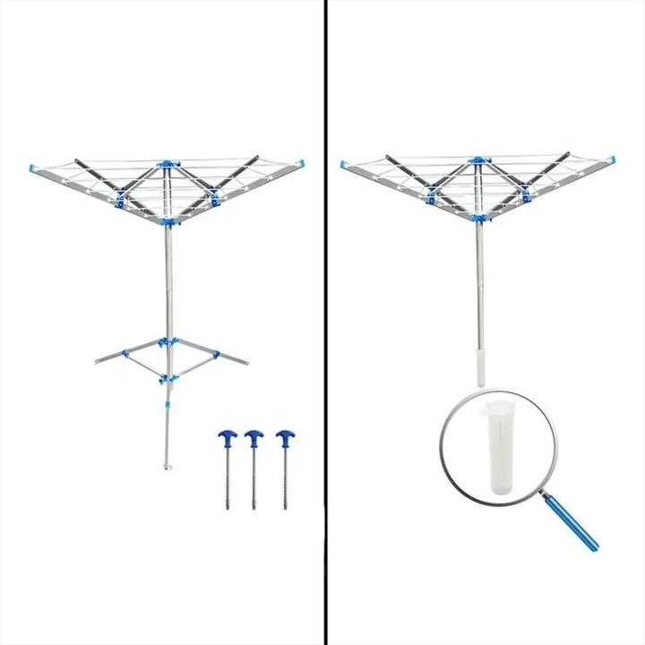 Produktbild ProPlus Wäschespinne mit Standfuss inkl. 3 Heringe (20 m)