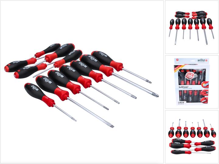 Image du produit Wiha Set SoftFinish (Recouvrement cruciforme Phillipps (PH), Torx (TX), Cruciforme PZ, Vis fendues)