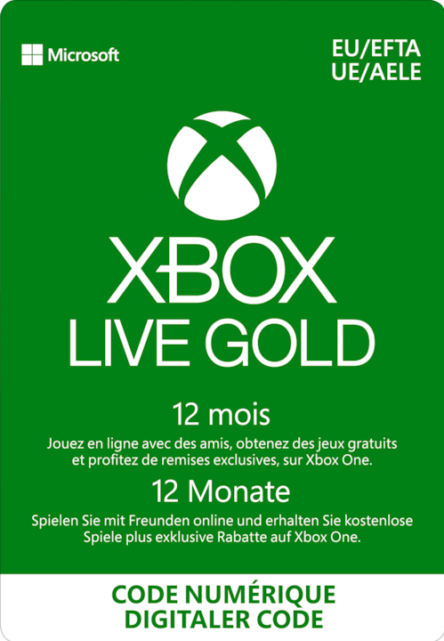 Microsoft Xbox Live Gold -12 Months (12 months)
